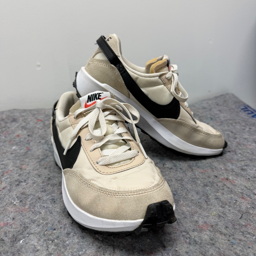 Nike Waffle Debut Womens 6.5 Beige Retro Running Sneakers Suede Nylon